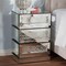 Baxton Studio Sabrina Hollywood Regency Glamour Style Mirrored 3-Drawer Nightstand 136-7478 - alternate 4